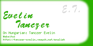 evelin tanczer business card
